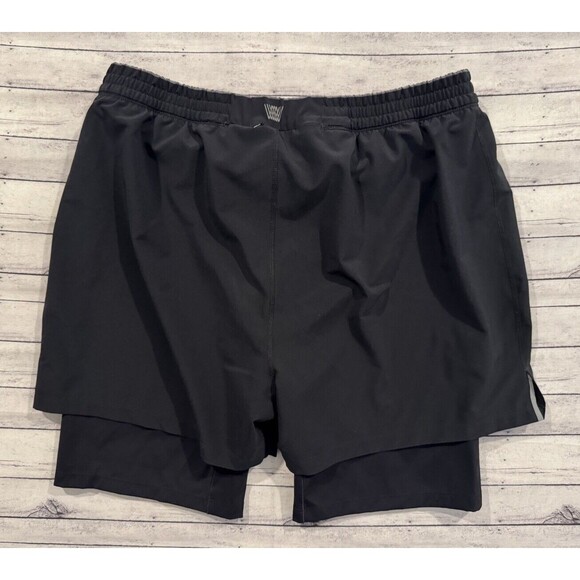 MACK WELDON Mens Stratus Compression Lined Short XL Black Zip Pockets 7” Inseam - Picture 12 of 16